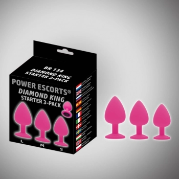 Diamond king 3 - pack pink with black stone starter 3 - pack