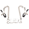 Enslaved Slave Nipple Clamps with Chain