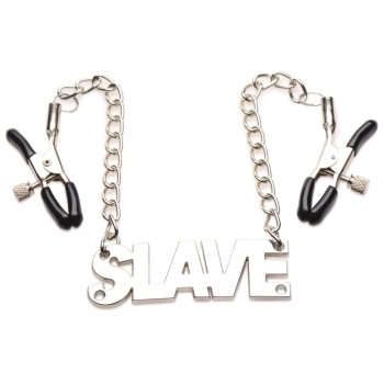 Enslaved Slave Nipple Clamps with Chain