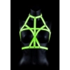 Bra Harness - Glow in the Dark - Neon Green/Black - L/XL