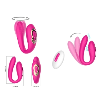 Rotating wearable dual vibrator