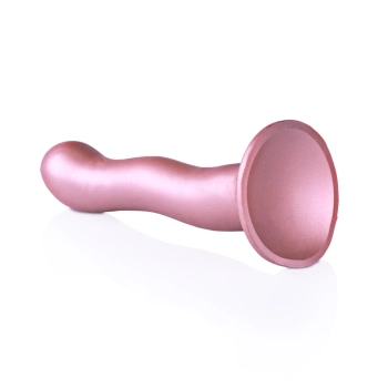 Różowe dildo do stymulacji punktu G strapon silikonowe 17 cm