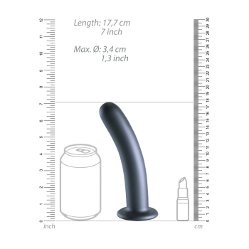 Smooth Silicone G-Spot Dildo - 7 / 17 cm