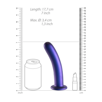 Smooth Silicone G-Spot Dildo - 7 / 17 cm