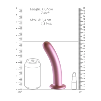 Smooth Silicone G-Spot Dildo - 7 / 17 cm