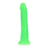 Slim Realistic Dildo with Suction Cup - Glow in the Dark - 7 / 18 cm