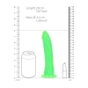 Slim Realistic Dildo with Suction Cup - Glow in the Dark - 7 / 18 cm