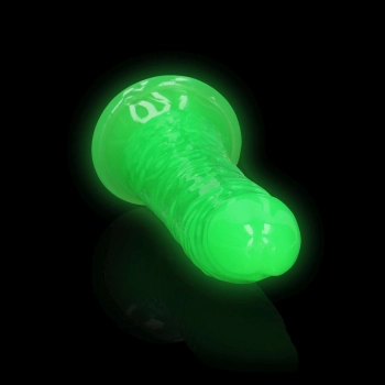 Slim Realistic Dildo with Suction Cup - Glow in the Dark - 7 / 18 cm