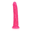 Slim Realistic Dildo with Suction Cup - Glow in the Dark - 7 / 18 cm