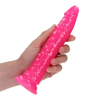 Slim Realistic Dildo with Suction Cup - Glow in the Dark - 7 / 18 cm