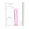 Żelowe różowe dildo z przyssawką waginalne i analne 22 cm