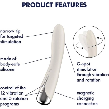 Wibrator obrotowy Satisfyer Spinning Vibe 1 beżowy USB