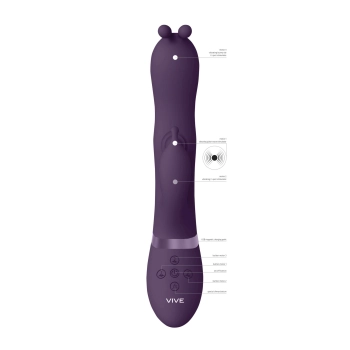 Gada - Vibrating Bunny Ear G-Spot Rabbit with Pulse Wave Shaft