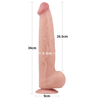 13.5 King Sized Sliding Skin Dual Layer Dong