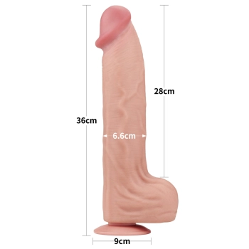 14 King Sized Sliding Skin Dual Layer Dong