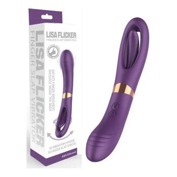 Flicking dual g spot vibrator