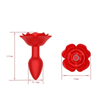 Rose rotating anal plug