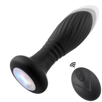 Lighting anal plug black