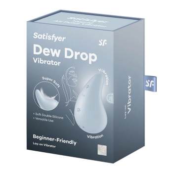 Wibrator mini Satisfyer Dew Drop niebieski silikonowy USB