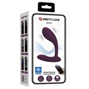 Wibrator silikonowy Pretty Love Baird fioletowy z aplikacją 12 funkcji