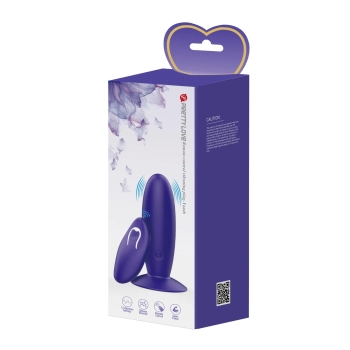 Wibrujący korek analny Pretty Love niebieski z pilotem 12 funkcji