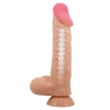 Dildo realistyczne Baile Sliding Skin cieliste giętkie 24 cm z przyssawką
