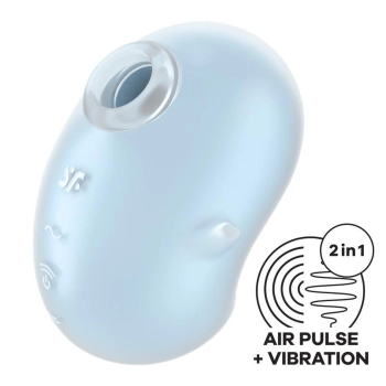 Stymulator łechtaczki Satisfyer Cutie Ghost niebieski USB wodoodporny