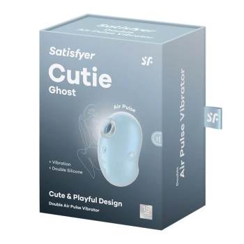 Stymulator łechtaczki Satisfyer Cutie Ghost niebieski USB wodoodporny