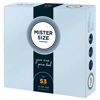 Mister Size 53mm pack of 36