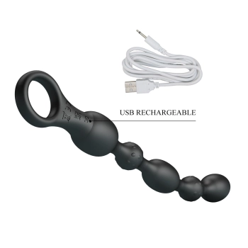 Wibrator analny koralikowy Pretty Love Van silikonowy 10 trybów USB