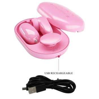 Wibrujące jajko Pretty Love Magic Box różowe 12 wibracji 7 stukania USB