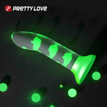 Dildo analne świecące silikonowe Pretty Love z przyssawką
