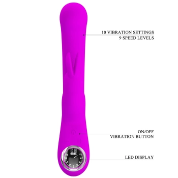 PRETTY LOVE - Lamar Purple, 10 vibration functions 9 speed levels