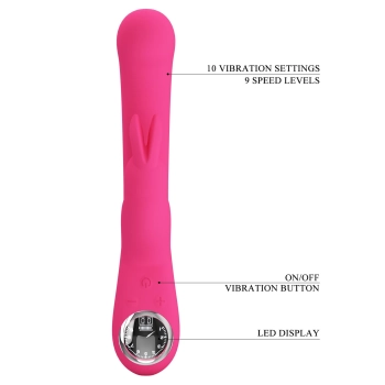 PRETTY LOVE - Lamar Pink, 10 vibration functions 9 speed levels