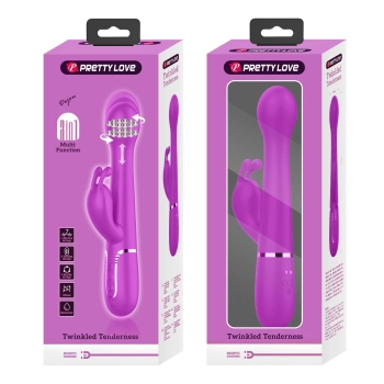 PRETTY LOVE - Twinkled Tenderness Purple, 7 vibration functions 4 thrusting settings 4 rotation functions