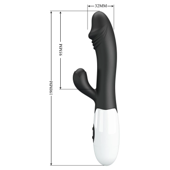 Wibrator króliczek Pretty Love Snappy czarny 30 funkcji