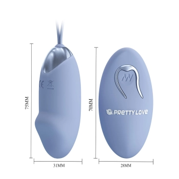 PRETTY LOVE - JULIA Dream chaser 2, Blue, Wireless remote control 12 vibration functions