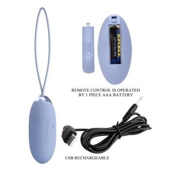 PRETTY LOVE - JENNY Dream chaser 1, Blue, Wireless remote control 12 vibration functions