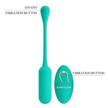 PRETTY LOVE - LECHIES  Dream chaser 5, Green, Wireless remote control 12 vibration functions Memory function