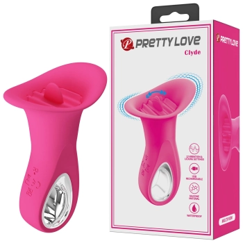 Wibrator oralny z języczkiem Pretty Love Clyde 12 wibracji 12 lizania USB