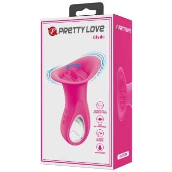 Wibrator oralny z języczkiem Pretty Love Clyde 12 wibracji 12 lizania USB