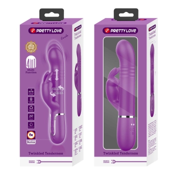 Wibrator króliczek Pretty Love Coale fioletowy 7 wibracji rotacja pchnięcia