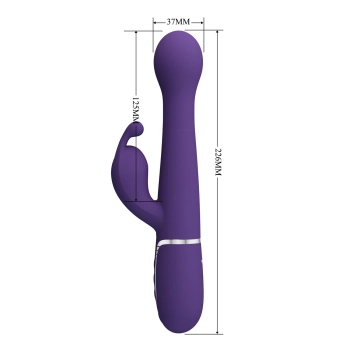 PRETTY LOVE - Dejon dark Purple, 7 vibration functions 4 thrusting settings 4 rotation functions