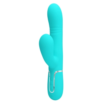 PRETTY LOVE - Mariana light blue, 7 vibration functions, 7 thrusting settings, 4 rolling functions, 4 nodding functions