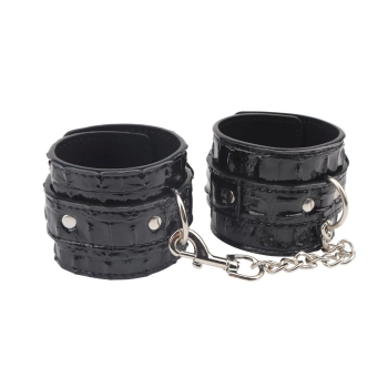 Kajdanki regulowane Behave PU czarne 30.5 cm