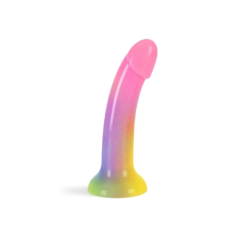 Dildo silikonowe zakrzywione Stargazer Love to Love 15 cm wielokolorowe