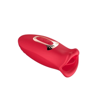 Stymulator łechtaczki z języczkiem B Series Cute czerwony USB