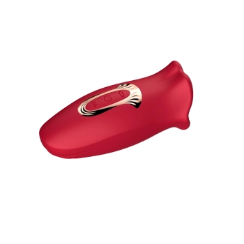 Stymulator łechtaczki z języczkiem B Series Cute czerwony USB