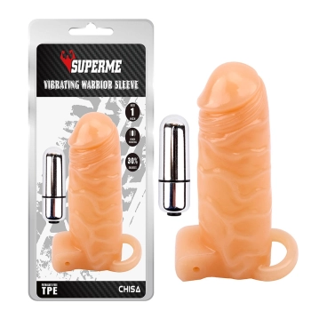 Wibrująca przedłużka realistyczna Super Me 14 cm