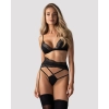 Komplet bielizny Obsessive Lobellis czarny M/L
